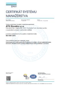 Certifikát systému manažérstva